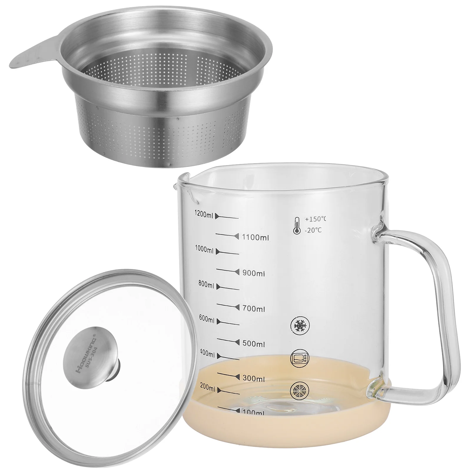 Multifunctional Filter Pot Oil Strainer and Storage Fat Separator Bacon Container for Grease Kitchen Soy Milk Transparent
Multifunctional Filter Pot Oil Strainer and Storage Fat Separator Bacon Container for Grease Kitchen Soy Milk Transparent