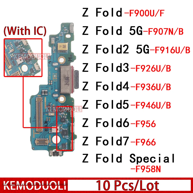 10 Pcs Usb Dock Charger Port for Samsung Galaxy Z Fold 2 3 4 5 6 7 Fe 5G F946 F956 F966 F958 U B Charging Board F916 F926 F936
10 Pcs Usb Dock Charger Port for Samsung Galaxy Z Fold 2 3 4 5 6 7 Fe 5G F946 F956 F966 F958 U B Charging Board F916 F926 F936