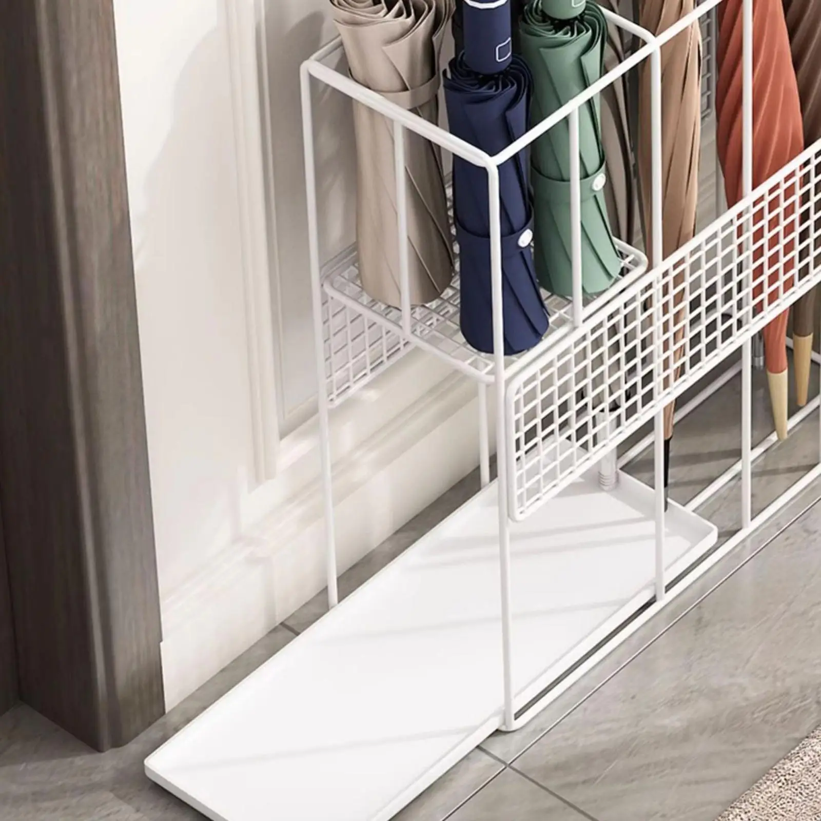Iron Umbrella Holder Rack Large Capacity Modern Storage Stand with Removable Tray for Entrance Hallway Lobby
Iron Umbrella Holder Rack Large Capacity Modern Storage Stand with Removable Tray for Entrance Hallway Lobby