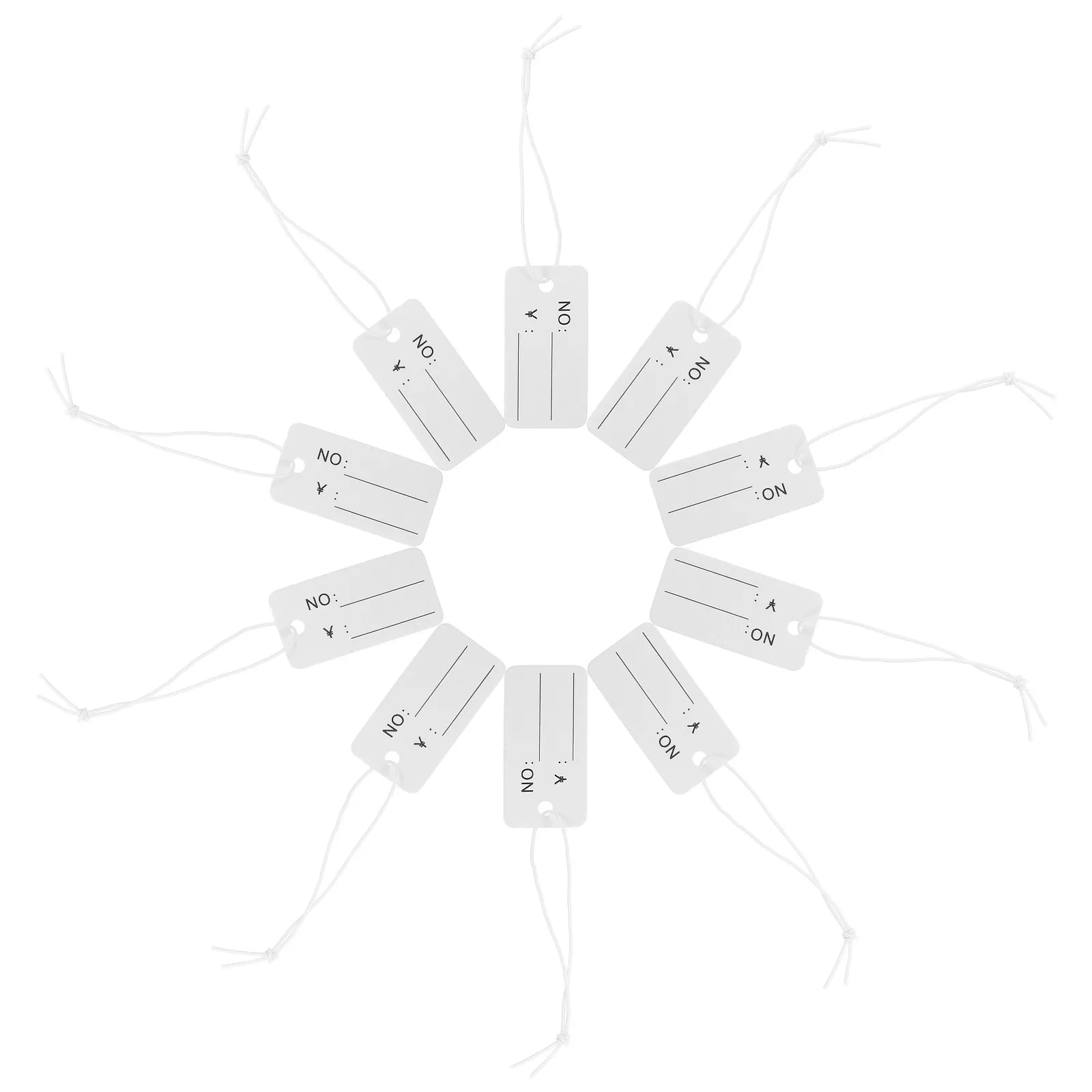 100Pcs Professional Blank Price Tags with Elastic Cord Hanging Jewelry Clothing Tags Writable Paper Display Labels for Stores
100Pcs Professional Blank Price Tags with Elastic Cord Hanging Jewelry Clothing Tags Writable Paper Display Labels for Stores