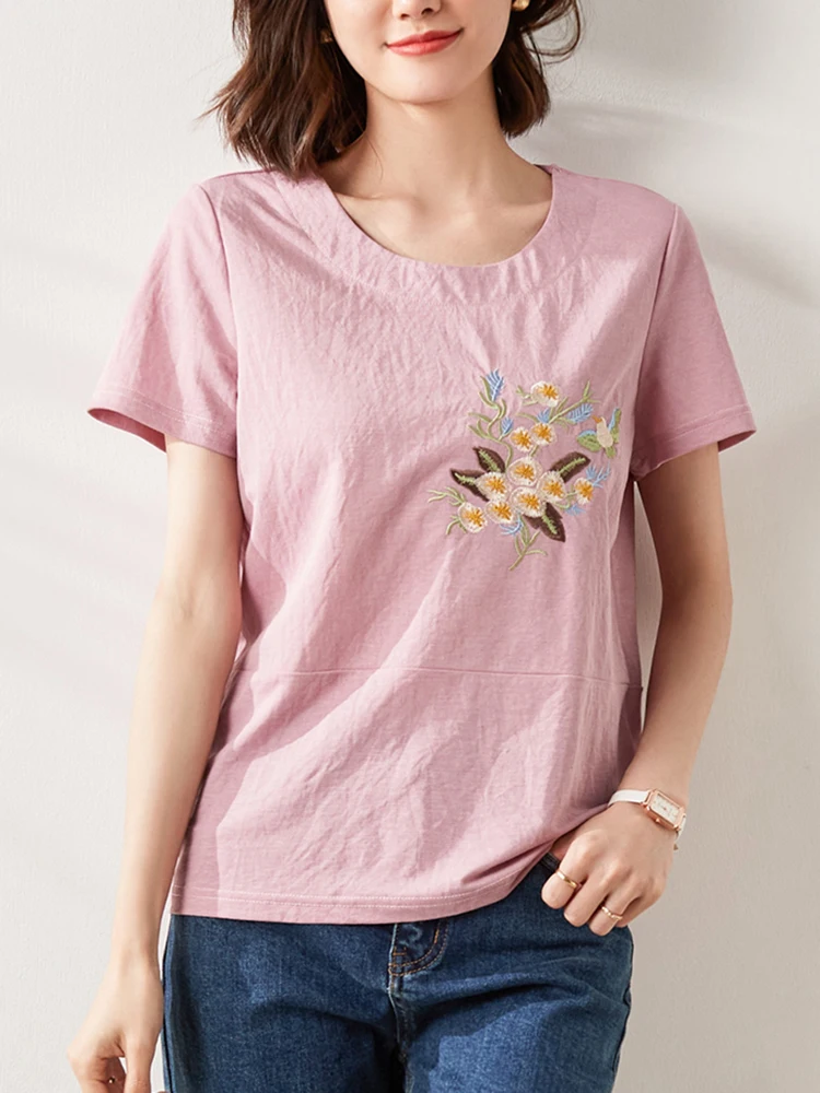 Floral Embroidery Tops For Women Korean Fashion Clothes 2022 Summer New T Shirt Cotton Tshirts Short Sleeve Top Camisetas Mujer
Floral Embroidery Tops For Women Korean Fashion Clothes 2022 Summer New T Shirt Cotton Tshirts Short Sleeve Top Camisetas Mujer