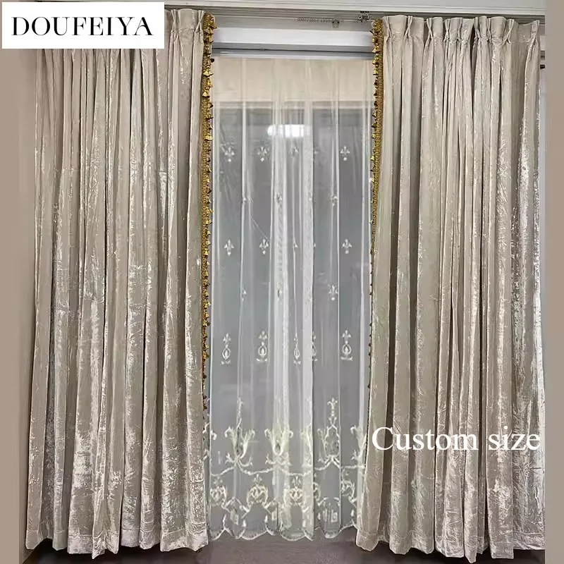 Vintage French Velvet Curtains for Living Room Bedroom Dining Luxury Blackout Romantic Simple Solid Color Custom Size Tulle
Vintage French Velvet Curtains for Living Room Bedroom Dining Luxury Blackout Romantic Simple Solid Color Custom Size Tulle