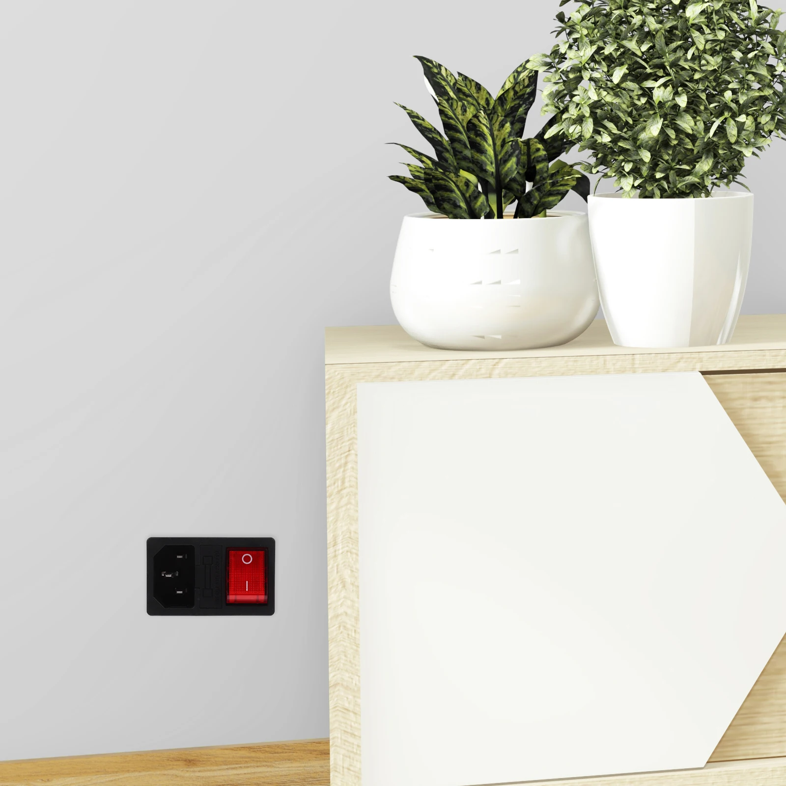 2pcs Power With Lighted Fuse Space-Saving Home Office Plug Socket Switch Replacement Electrical Surge Protection Compact Unit On 
2pcs Power With Lighted Fuse Space-Saving Home Office Plug Socket Switch Replacement Electrical Surge Protection Compact Unit On