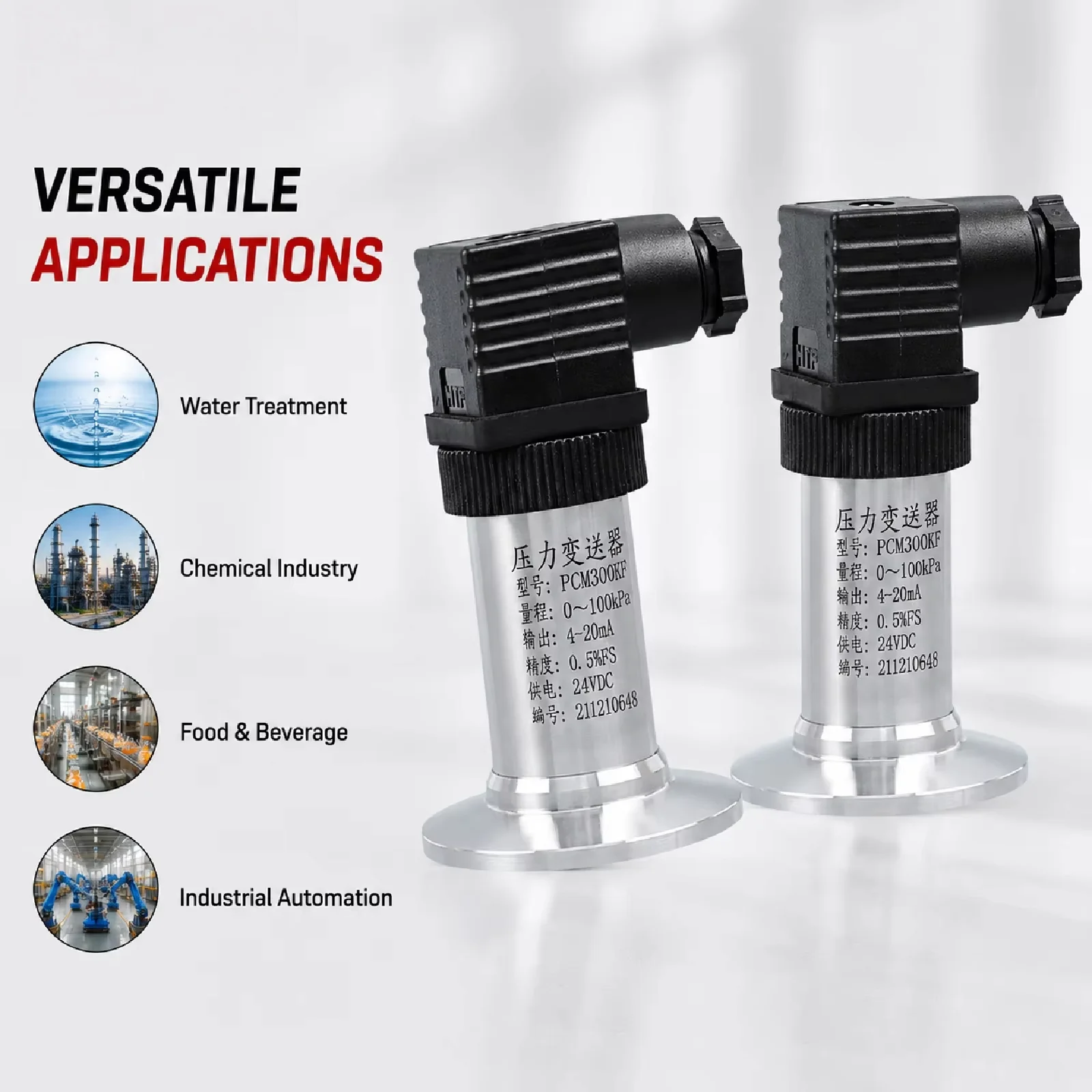 4-20ma 0-5v 0-10v Rs485 Clamp Quick Install Pressure Transmitter Sanitary 316l 12-24vdc Water Treatment
4-20ma 0-5v 0-10v Rs485 Clamp Quick Install Pressure Transmitter Sanitary 316l 12-24vdc Water Treatment