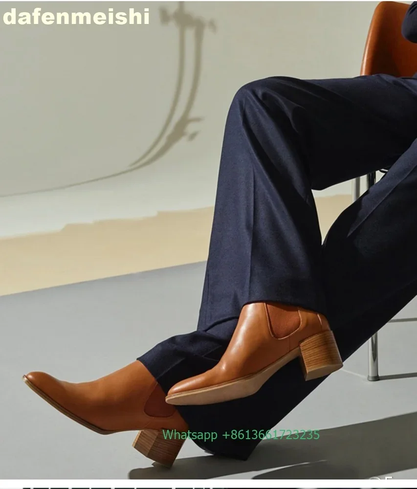 Women Genuine Leather Chelsea Ankle Boots 2025 Winter Warm Thick Heels Pointed Toe High Heel Boots Fashion Office & Career Shoes
Women Genuine Leather Chelsea Ankle Boots 2025 Winter Warm Thick Heels Pointed Toe High Heel Boots Fashion Office & Career Shoes