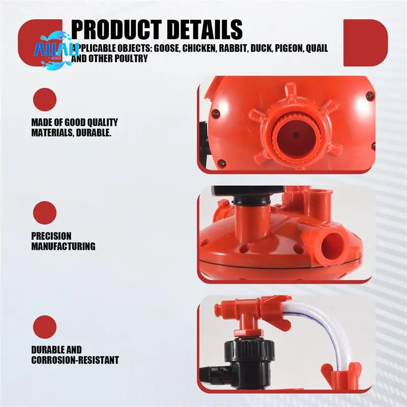 AUAU-1 Piece Water Line Water Pressure Regulator Automatic Pressure Regulating Valve Red
AUAU-1 Piece Water Line Water Pressure Regulator Automatic Pressure Regulating Valve Red