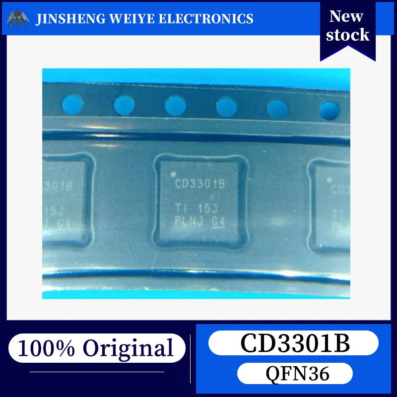 (5/50 pieces) CD3301B CD3301BRHHR QFN-36 line driver chip 100% new original in stock chipset
(5/50 pieces) CD3301B CD3301BRHHR QFN-36 line driver chip 100% new original in stock chipset