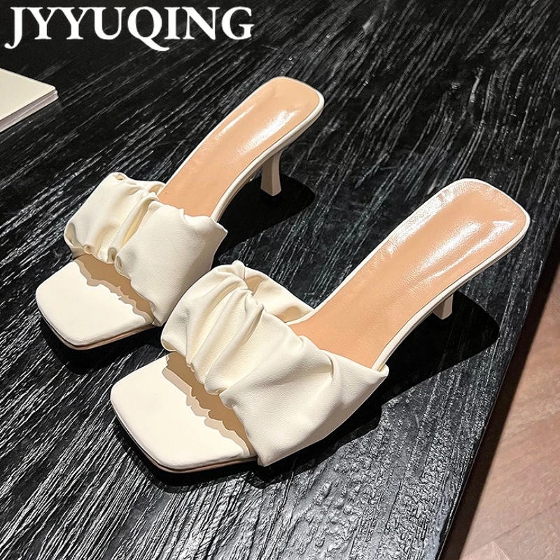 Square Toe Women Slippers Elegant High Heels Sandals Woman Shoes 2025 New Trend Summer Open Toe Designer Dress Femme Chaussures
Square Toe Women Slippers Elegant High Heels Sandals Woman Shoes 2025 New Trend Summer Open Toe Designer Dress Femme Chaussures
