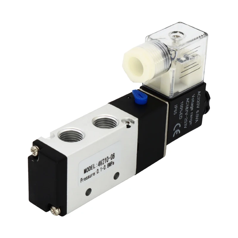 4V210-08 1/4'' Inner Guide Type 5 Way 2 Position Solenoid Valve AC110V AC220V AC380V AC24V 24V DC 12V DC
4V210-08 1/4'' Inner Guide Type 5 Way 2 Position Solenoid Valve AC110V AC220V AC380V AC24V 24V DC 12V DC