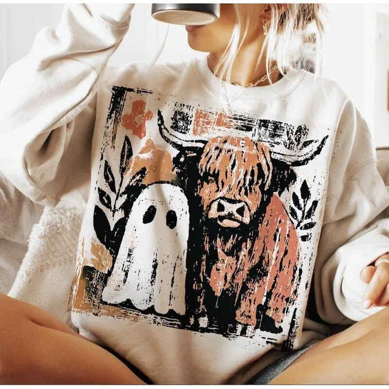 Halloween Print Sweatshirt Women's Casual Comfortable Unisex Cross-Border Color Hoodie Fashionable Streetwear
Halloween Print Sweatshirt Women's Casual Comfortable Unisex Cross-Border Color Hoodie Fashionable Streetwear