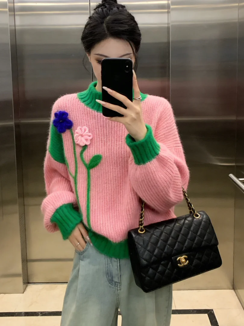 Ladies Loose Knitted Sweater Small Size Lazy Sle Korean Design Early Autumn New Arrival Casual Top Faionable Knitwear
Ladies Loose Knitted Sweater Small Size Lazy Sle Korean Design Early Autumn New Arrival Casual Top Faionable Knitwear