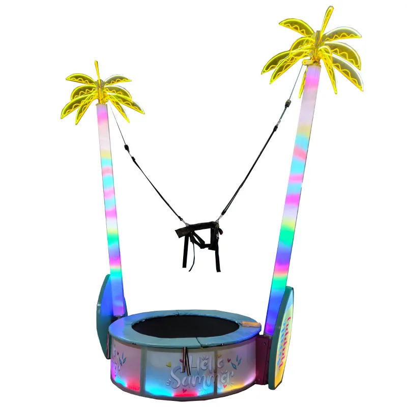 Factory Price Coconut Tree Round Single Electric Light Bungee Jumping Trampoline with Soft Mat for Kids in Parks Indoor Outdoor
Factory Price Coconut Tree Round Single Electric Light Bungee Jumping Trampoline with Soft Mat for Kids in Parks Indoor Outdoor