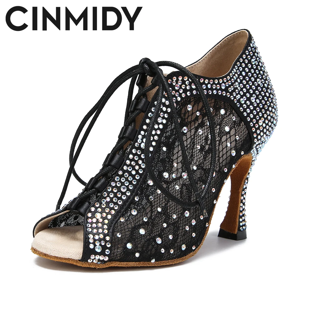 CINMIDY Women's Latin Dance Shoes With Rhinestone Lace Mesh Strap Ballroom Party Performance Shoes Red Women Wedding Shoes
CINMIDY Women's Latin Dance Shoes With Rhinestone Lace Mesh Strap Ballroom Party Performance Shoes Red Women Wedding Shoes