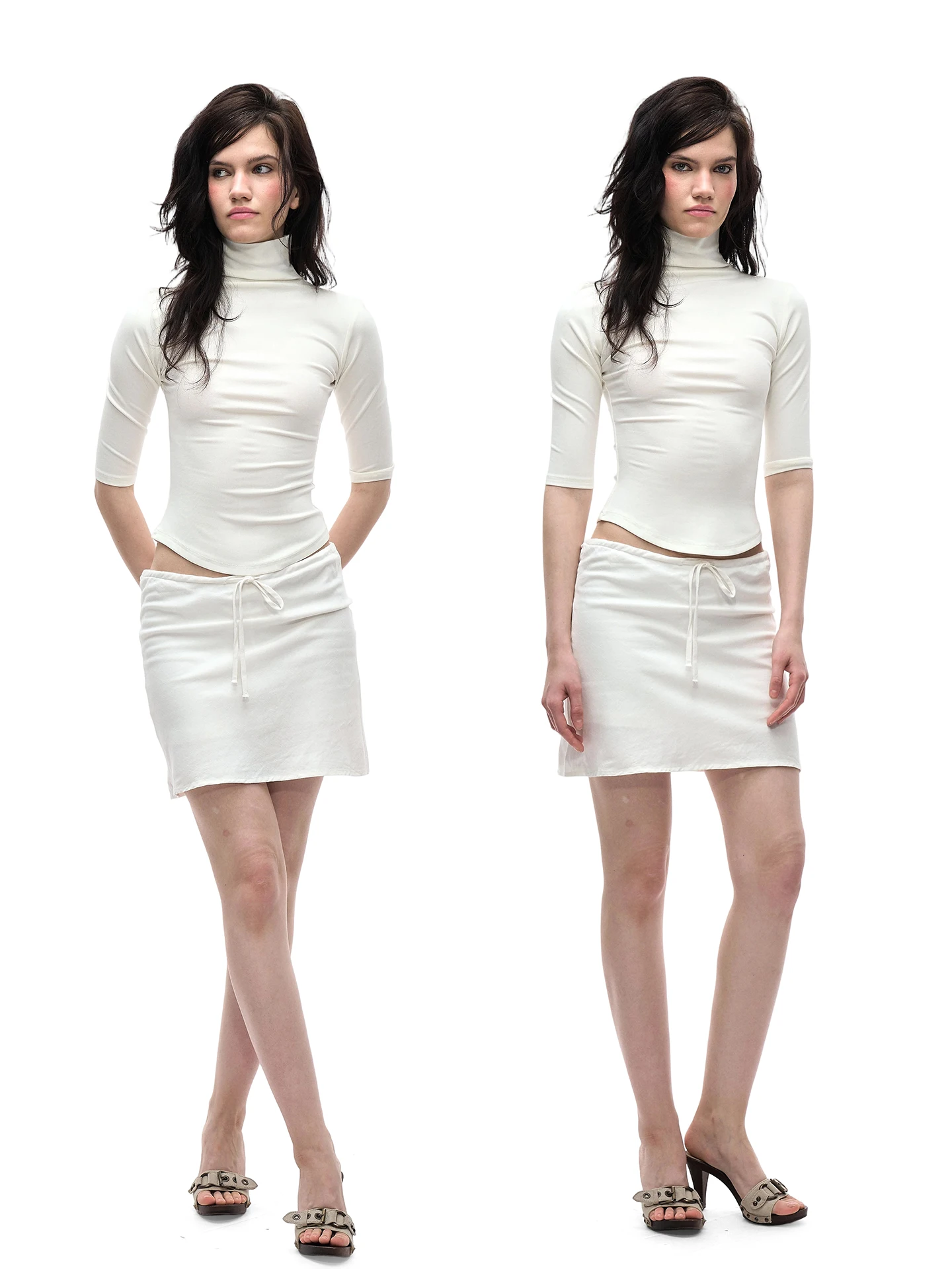 Slim Fit T-Shirt High Collar 7/8 Sleeve Hourglass Shape Early Spring Women's Fashion Loose Style No Brand Registered Trademark
Slim Fit T-Shirt High Collar 7/8 Sleeve Hourglass Shape Early Spring Women's Fashion Loose Style No Brand Registered Trademark