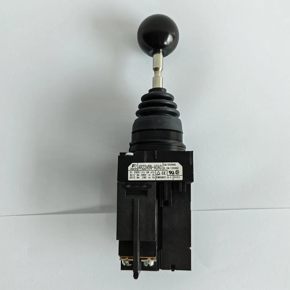 Joy Stick Selector Switches Ball Type without lock AR22A5N-A0A0B Fuji Electric 
Joy Stick Selector Switches Ball Type without lock AR22A5N-A0A0B Fuji Electric