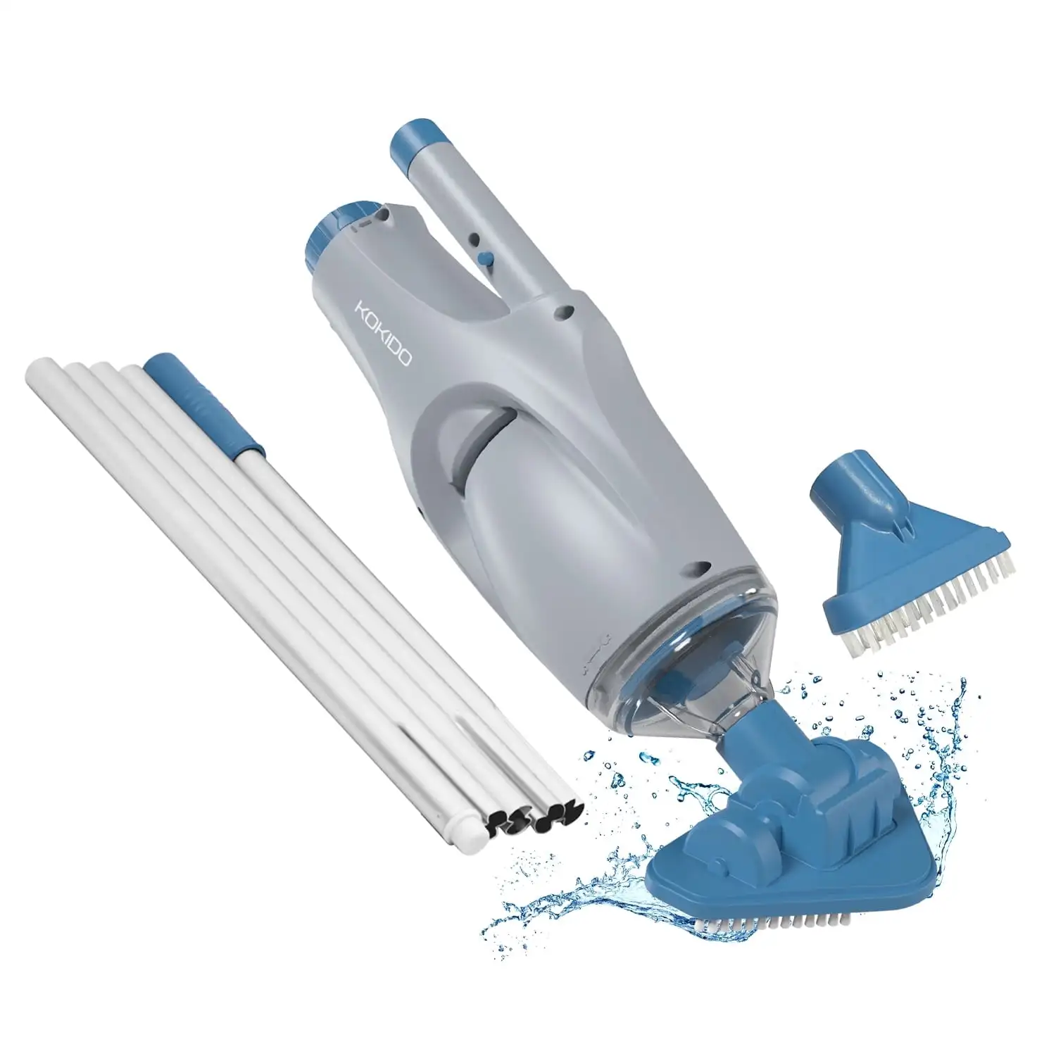 Rechargeable Pool and Spa Vacuum with Adjustable Pole and Two Brush Vac Heads. Hot Tubs, Above Ground & Inground Pool
Rechargeable Pool and Spa Vacuum with Adjustable Pole and Two Brush Vac Heads. Hot Tubs, Above Ground & Inground Pool