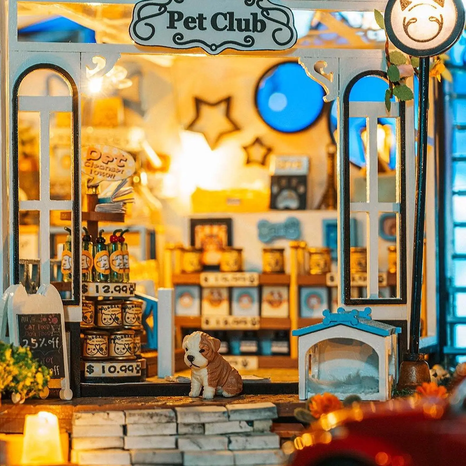 DIY Miniature House Kits Pet Club with Furniture DIY Craft Woodcrafts with Light
DIY Miniature House Kits Pet Club with Furniture DIY Craft Woodcrafts with Light