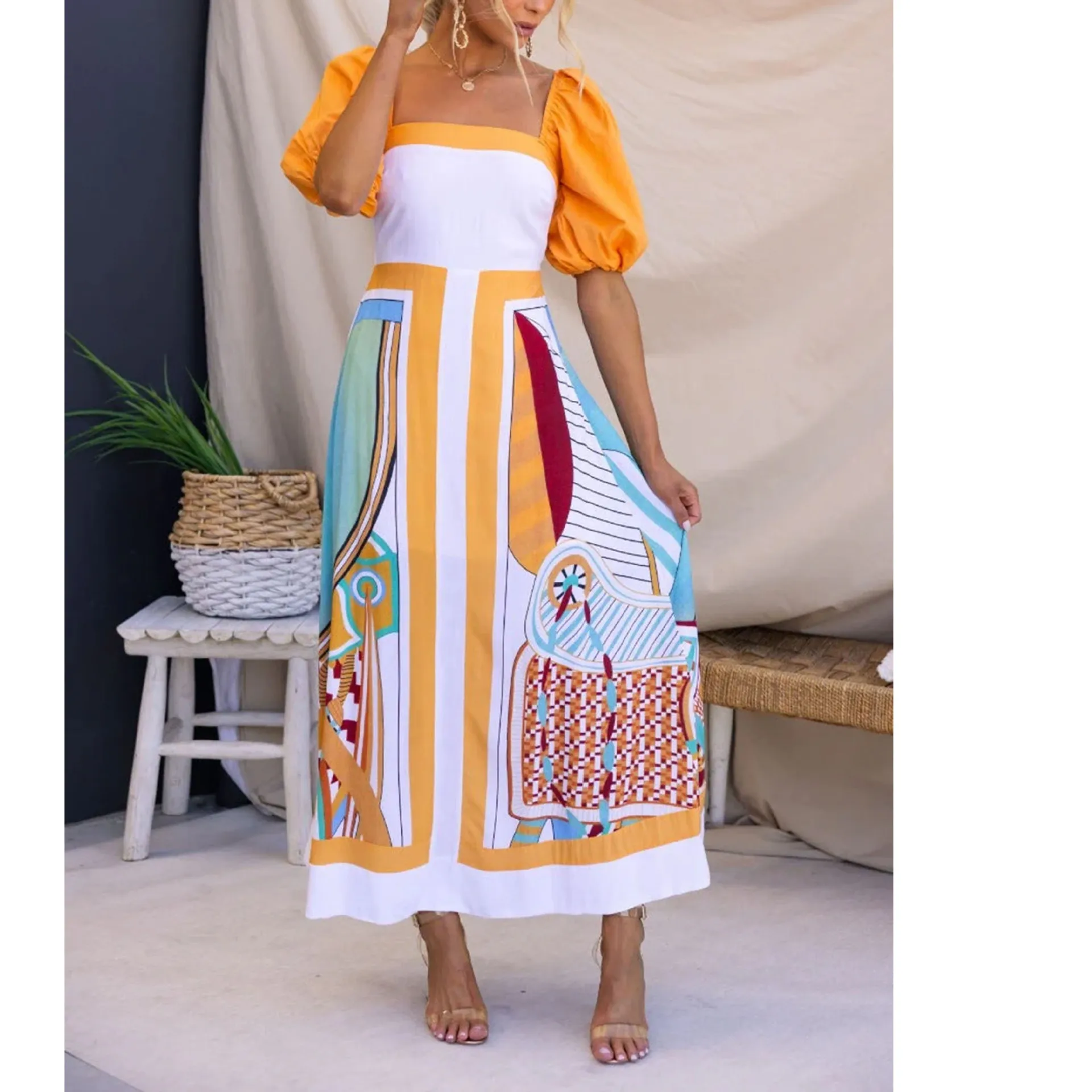 Summer 2026 Digital Print Ruched Holiday Off-the-shoulder Mid-length Dress 26121 Summer Maxi Dress Outfits Party Bandage Elegant
Summer 2026 Digital Print Ruched Holiday Off-the-shoulder Mid-length Dress 26121 Summer Maxi Dress Outfits Party Bandage Elegant
