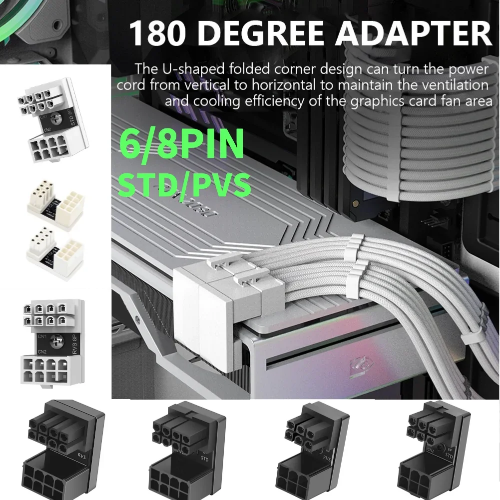 180 Degree 8 Pin Power Supply Adapter Desktop Computer U Shaped 8 Pin Female To 8 Pin Male Adapter Accessories for Graphics Card
180 Degree 8 Pin Power Supply Adapter Desktop Computer U Shaped 8 Pin Female To 8 Pin Male Adapter Accessories for Graphics Card
