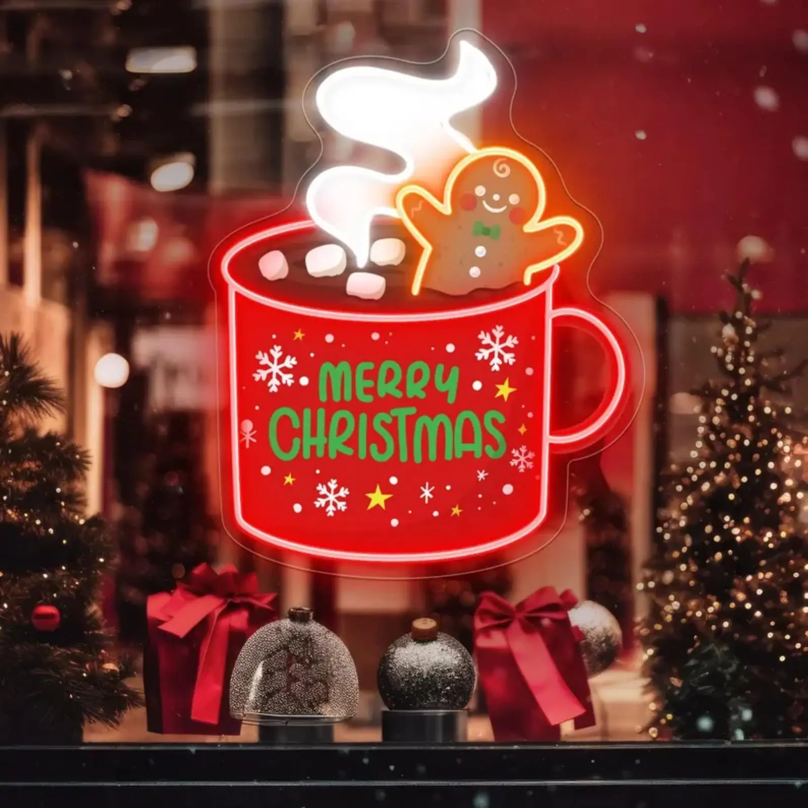 Gingerbread Man Neon Sign for Wall Decor Merry Christmas UV printing with Dimmable Switch for Living Room Bedroom Party Decor
Gingerbread Man Neon Sign for Wall Decor Merry Christmas UV printing with Dimmable Switch for Living Room Bedroom Party Decor