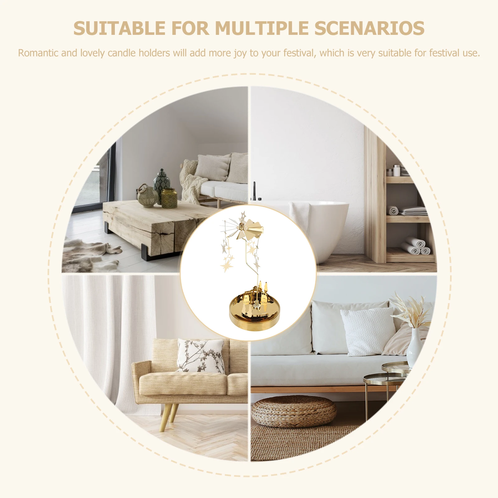 Stainless Steel Rotating Holder Creative Romantic Decorative Candlestick For Party Festive Decoration Aromatherapy
Stainless Steel Rotating Holder Creative Romantic Decorative Candlestick For Party Festive Decoration Aromatherapy