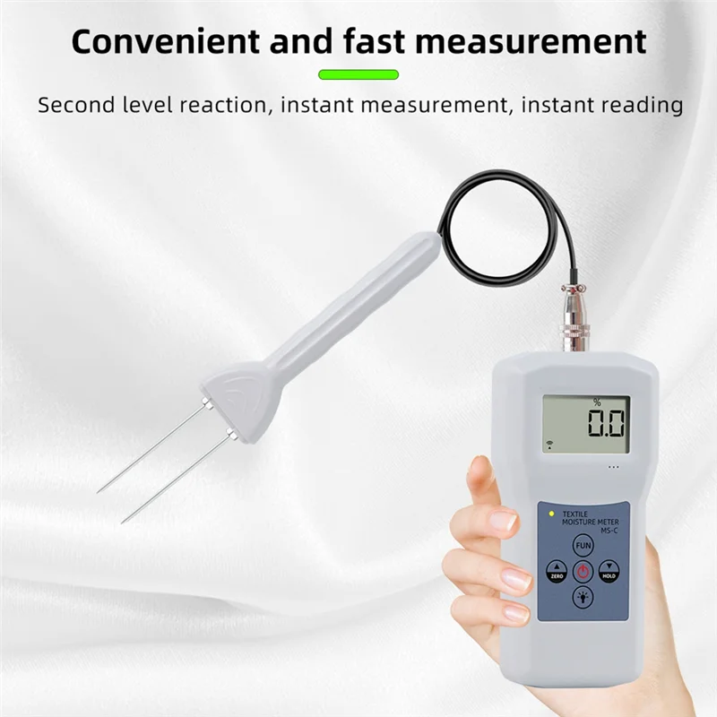 A23I-Yarn Moisture Meter Wool Silk Woollen Materials Humidity Tester LCD Digital Display Cotton Hygrometer
A23I-Yarn Moisture Meter Wool Silk Woollen Materials Humidity Tester LCD Digital Display Cotton Hygrometer
