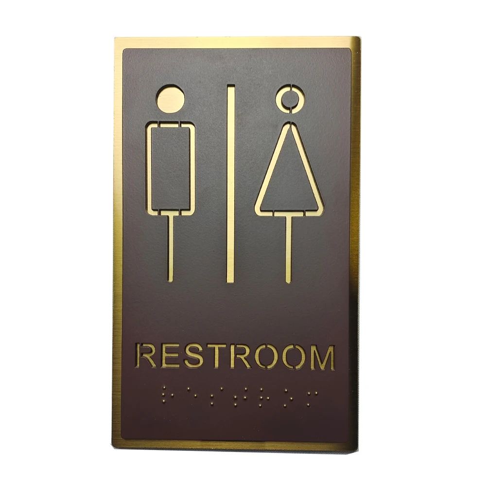 Modern Design Restroom Sign Two Layers Acrylic Laser Cutting Nameplates Custom Made
Modern Design Restroom Sign Two Layers Acrylic Laser Cutting Nameplates Custom Made