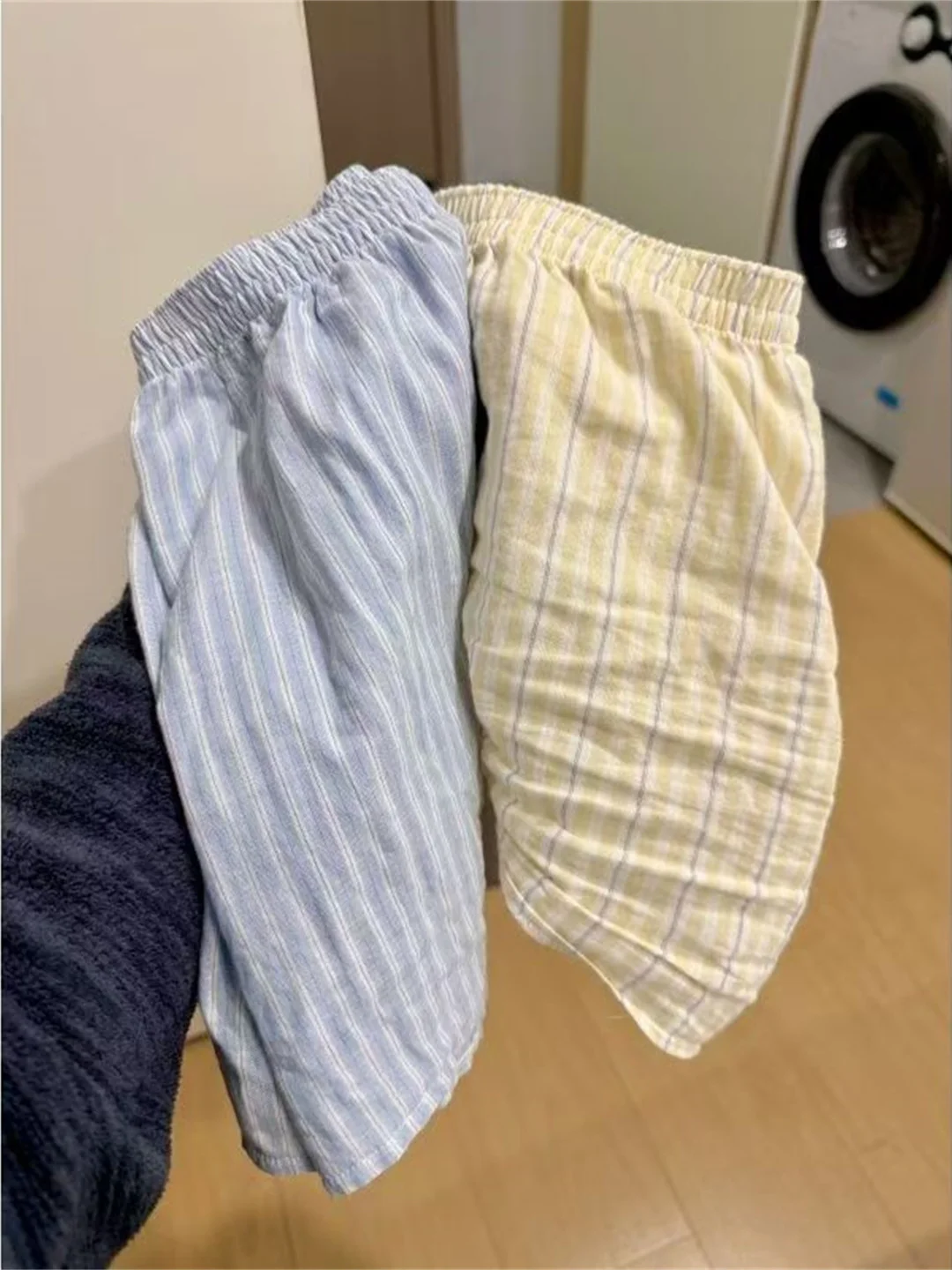 Loose High Waist Straight Leg Women's Pyjama Pants Summer New Style Outdoor Wearable Dopa Striped Home Pants Shorts
Loose High Waist Straight Leg Women's Pyjama Pants Summer New Style Outdoor Wearable Dopa Striped Home Pants Shorts