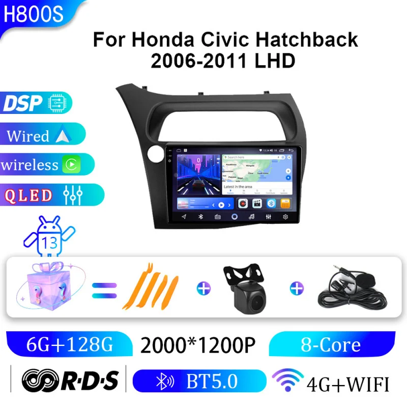 For Honda Civic Hatchback 06-11 LHD Car Intelligent Systems Android Car Player GPS WIFI Carplay 4G Car Radio Navigation Stereo
For Honda Civic Hatchback 06-11 LHD Car Intelligent Systems Android Car Player GPS WIFI Carplay 4G Car Radio Navigation Stereo