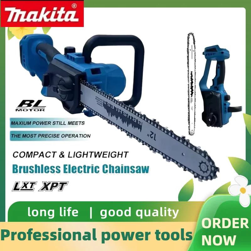 Makita 12 Inch 1500W Brushless Cordless Chain Saw Handheld Garden Pruning Cutter Portable Wood Cutting Power Tool Compatible
Makita 12 Inch 1500W Brushless Cordless Chain Saw Handheld Garden Pruning Cutter Portable Wood Cutting Power Tool Compatible