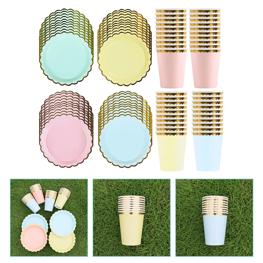 80pcs Disposable Party Plates Cups Forks Trays Bright Color Premium Material Safe Healthy Salad Cake Dessert PARTY TABLEWARE
80pcs Disposable Party Plates Cups Forks Trays Bright Color Premium Material Safe Healthy Salad Cake Dessert PARTY TABLEWARE