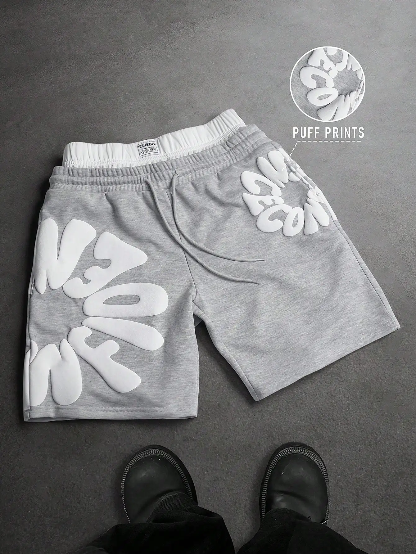 Men's Casual Letter Print Drawstring Waist Shorts Summer Streetwear Graphic Shorts Grey
Men's Casual Letter Print Drawstring Waist Shorts Summer Streetwear Graphic Shorts Grey