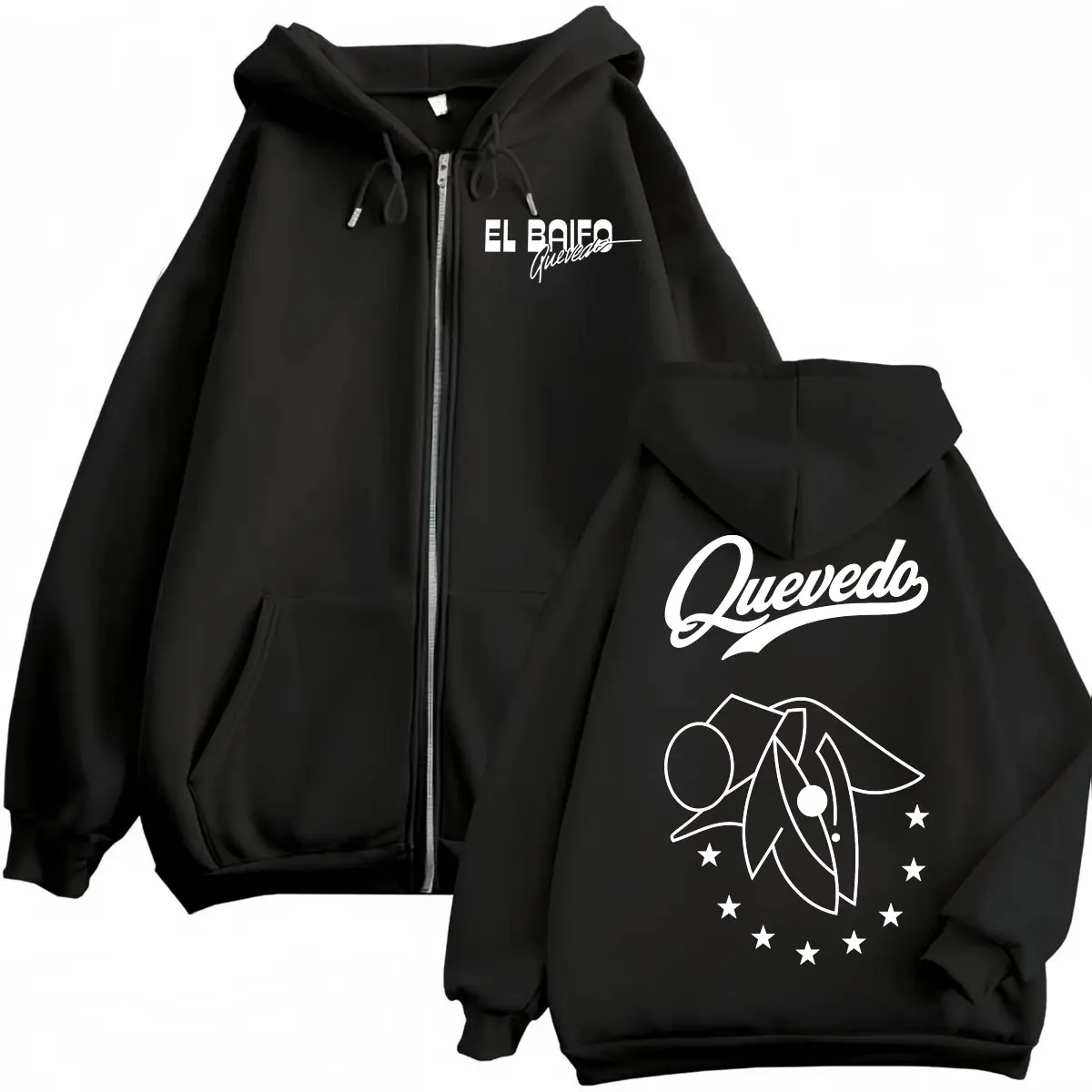 Rapper Quevedo El Baifo Zipper Hoodie Men Women Clothing Fashion Hip Hop Zip Up Pullovers High Quality Fleece Hooded Sweatshirts
Rapper Quevedo El Baifo Zipper Hoodie Men Women Clothing Fashion Hip Hop Zip Up Pullovers High Quality Fleece Hooded Sweatshirts