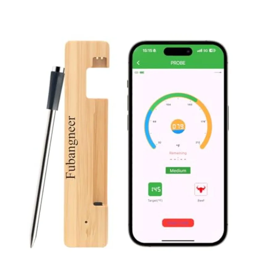 Умный Bluetooth-термометр для мяса с магнитным креплением, беспроводной цифровой термометр для продуктов с управлением через приложение, водонепроницаемый IP68, с большим радиусом действия
Умный Bluetooth-термометр для мяса с магнитным креплением, беспроводной цифровой термометр для продуктов с управлением через приложение, водонепроницаемый IP68, с большим радиусом действия