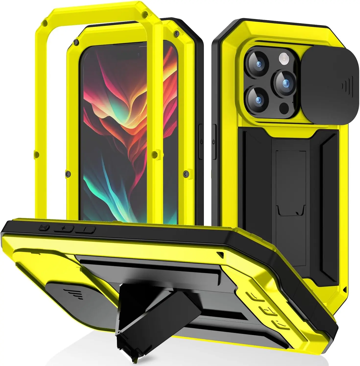 for iPhone 15 Series Case Heavy Duty Protection Rugged Screw Full Body Military Grade Metal Rubber with Stand Hard Built
for iPhone 15 Series Case Heavy Duty Protection Rugged Screw Full Body Military Grade Metal Rubber with Stand Hard Built