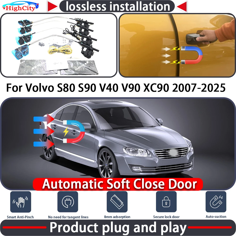 Электрический привод замка двери HighCity для Volvo S80 S90 V40 V90 XC90 2007-2025: система плавного закрывания и автоматического открывания
Электрический привод замка двери HighCity для Volvo S80 S90 V40 V90 XC90 2007-2025: система плавного закрывания и автоматического открывания
