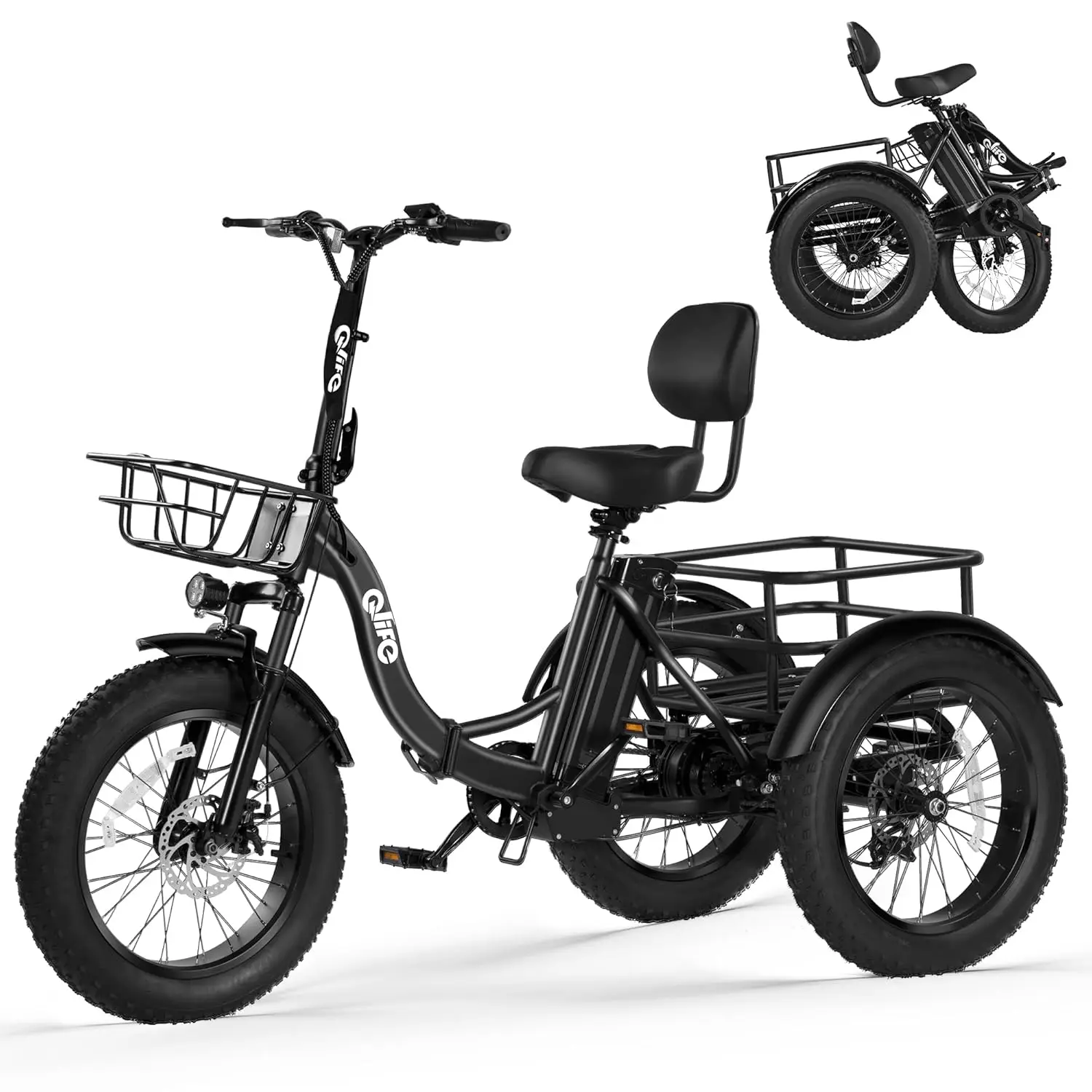 Электрический трайк Triker Plus для взрослых, складной электровелосипед с двигателем 1200 Вт, аккумулятор 624 Вт·ч, скорость до 32 км/ч, запас хода 105 км, индивидуальная комплектация
Электрический трайк Triker Plus для взрослых, складной электровелосипед с двигателем 1200 Вт, аккумулятор 624 Вт·ч, скорость до 32 км/ч, запас хода 105 км, индивидуальная комплектация