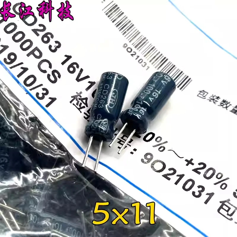 Высокочастотный алюминиевый электролитический конденсатор JH Jianghai CD263 100мкФ 16В 5x11
Высокочастотный алюминиевый электролитический конденсатор JH Jianghai CD263 100мкФ 16В 5x11