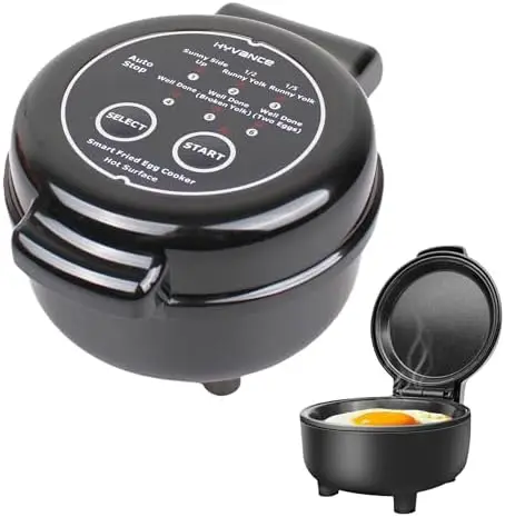 Smart 6-in-1 Automatic Fried Egg Cooker – Non-Stick, Auto Shut-Off, Alarm, Round Design (Black)
Smart 6-in-1 Automatic Fried Egg Cooker – Non-Stick, Auto Shut-Off, Alarm, Round Design (Black)