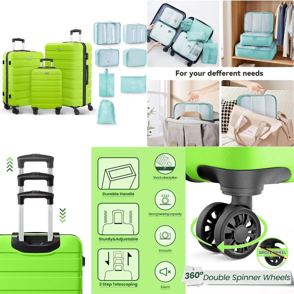 Легкий дорожный чемодан из твердого материала ABS с 4 вращающимися колесами, замком TSA, коллекция чемоданов из 10 предметов на 20 шт.
Легкий дорожный чемодан из твердого материала ABS с 4 вращающимися колесами, замком TSA, коллекция чемоданов из 10 предметов на 20 шт.