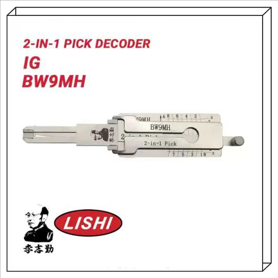 Инструмент для блокировки Lishi BW9MH для мотоцикла BMW, лазерный ключ 2-в-1, декодер зажигания
Инструмент для блокировки Lishi BW9MH для мотоцикла BMW, лазерный ключ 2-в-1, декодер зажигания