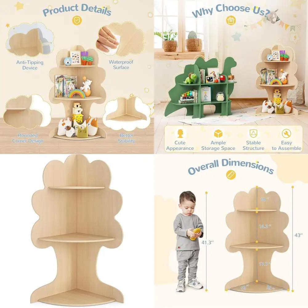 Natural Wood Toddler Bookshelf, Storage Organizer for Kids' Books and Toys, Suitable for Nursery and Children's Rooms
Natural Wood Toddler Bookshelf, Storage Organizer for Kids' Books and Toys, Suitable for Nursery and Children's Rooms