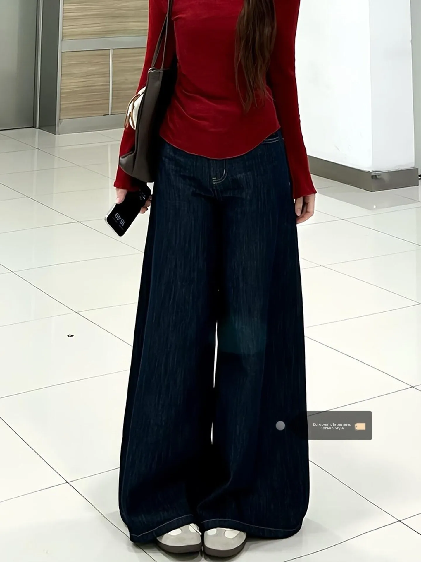 High Waist Loose Fit Deep Blue Denim Pants Women's Summer New Style Retro Wide Leg Floor-Length Trousers Ladies Jeans
High Waist Loose Fit Deep Blue Denim Pants Women's Summer New Style Retro Wide Leg Floor-Length Trousers Ladies Jeans