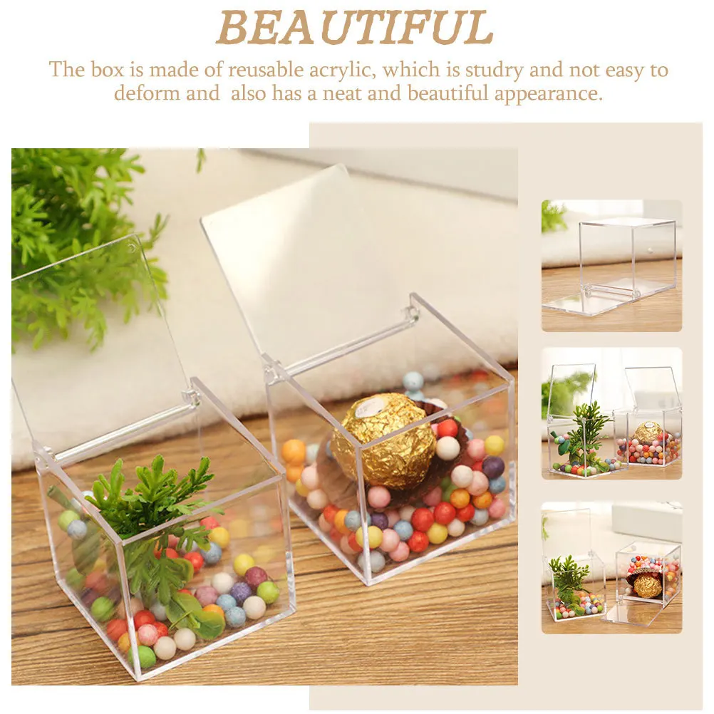 6Pcs Candy Boxes Transparent Square Jewelry Storage Cases Small Gift Containers Party Favor Boxes for Wedding Birthday
6Pcs Candy Boxes Transparent Square Jewelry Storage Cases Small Gift Containers Party Favor Boxes for Wedding Birthday