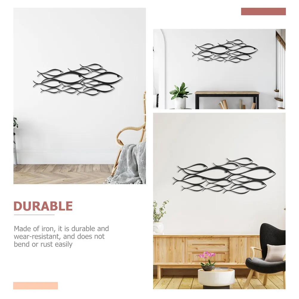 Iron Fish Swarm Wall Decor 43x15cm Wear Resistant Home Office Art Metal Wrought nament Gift Idea
Iron Fish Swarm Wall Decor 43x15cm Wear Resistant Home Office Art Metal Wrought nament Gift Idea