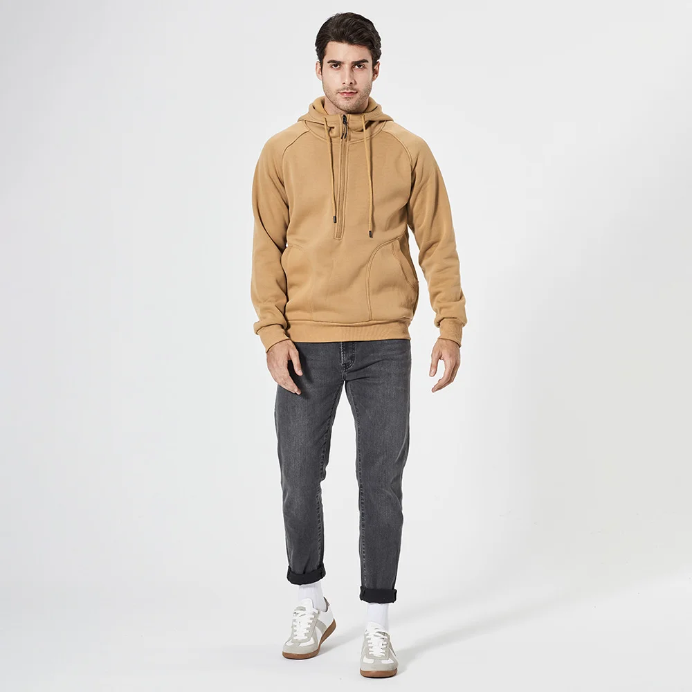 autumn winter Sweatshirts new half zipper large pocket plus velvet hooded solid color trend men's clothing
autumn winter Sweatshirts new half zipper large pocket plus velvet hooded solid color trend men's clothing