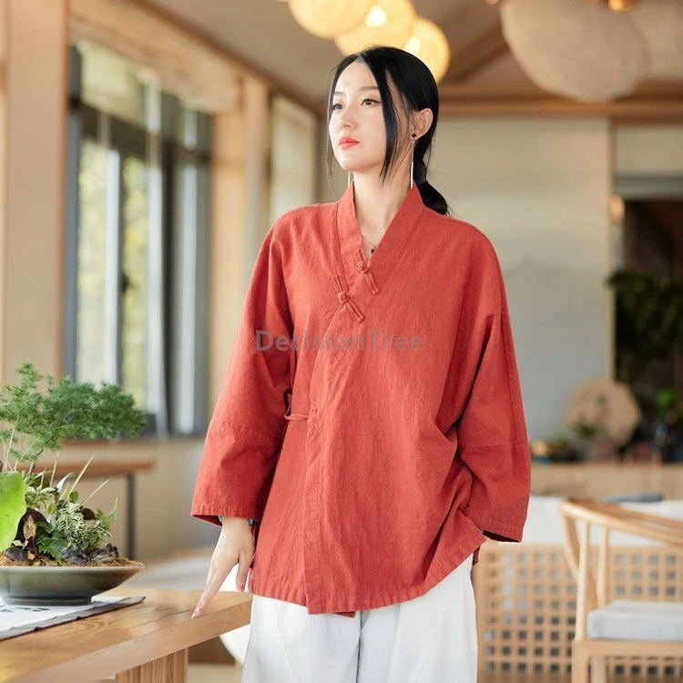 2025 zen chinese style lacing cardigan improved crossed collar hanfu tea garment women's loose home elegant cotton linen top
2025 zen chinese style lacing cardigan improved crossed collar hanfu tea garment women's loose home elegant cotton linen top