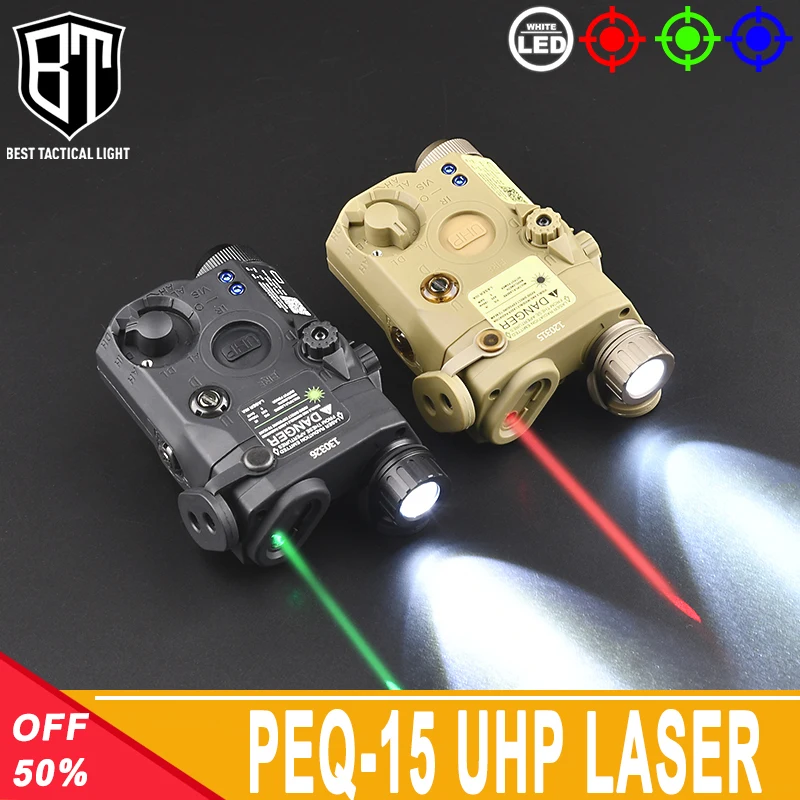 Tactical Flashlight PEQ15 UHP Strobe Red Green Blue IR Dot Laser Pointer Sight LED Hunting Weapon Airsoft 20MM Picatinny Rail
Tactical Flashlight PEQ15 UHP Strobe Red Green Blue IR Dot Laser Pointer Sight LED Hunting Weapon Airsoft 20MM Picatinny Rail