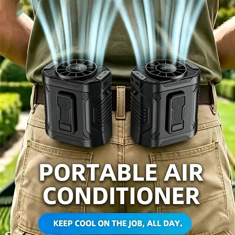 3-In-1 Portable Waist-Hanging Fan | Cooling And Heat Relief In High-Temperature Outdoor Places, 199-Speed Adjustable, 5000mAh Battery USB Rechargeable, Digital Display, LED Flashlight, Emergency Flashlight Function.
3-In-1 Portable Waist-Hanging Fan | Cooling And Heat Relief In High-Temperature Outdoor Places, 199-Speed Adjustable, 5000mAh Battery USB Rechargeable, Digital Display, LED Flashlight, Emergency Flashlight Function.
