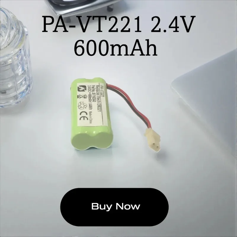 PA-VT221 2.4V 600mAh Rechargeable Battery For VTech DM221 Baby Monitor Compatible BT183342 BT283342 BT166342 BT266342 Batteries
PA-VT221 2.4V 600mAh Rechargeable Battery For VTech DM221 Baby Monitor Compatible BT183342 BT283342 BT166342 BT266342 Batteries